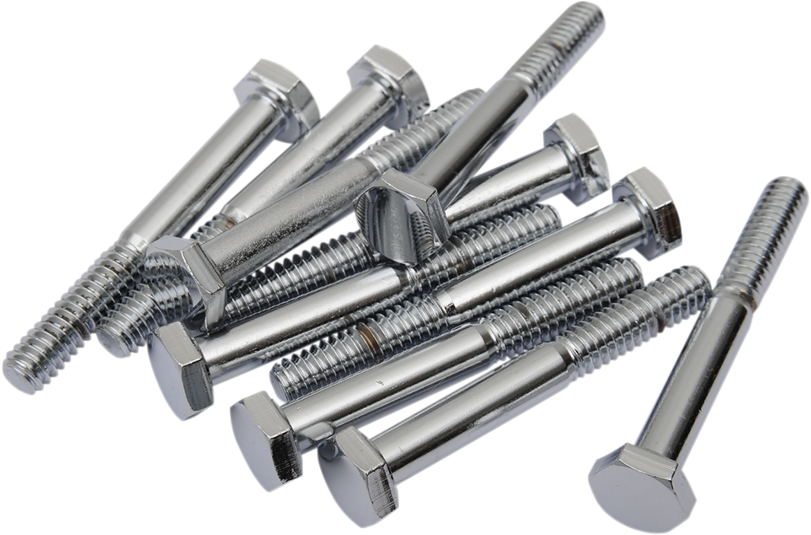 Pernos DRAG SPECIALTIES - Cabeza hexagonal - Cromados - 1/4"-20 x 2-1/4" MPB121