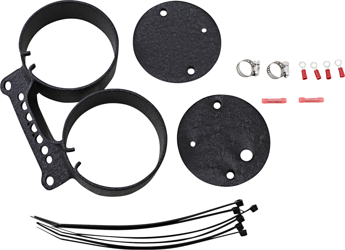 Soporte de calibre doble DRAG SPECIALTIES - Negro arrugado PLACA DE RESPALDO NEGRO ARRUGADO T21-6924WB