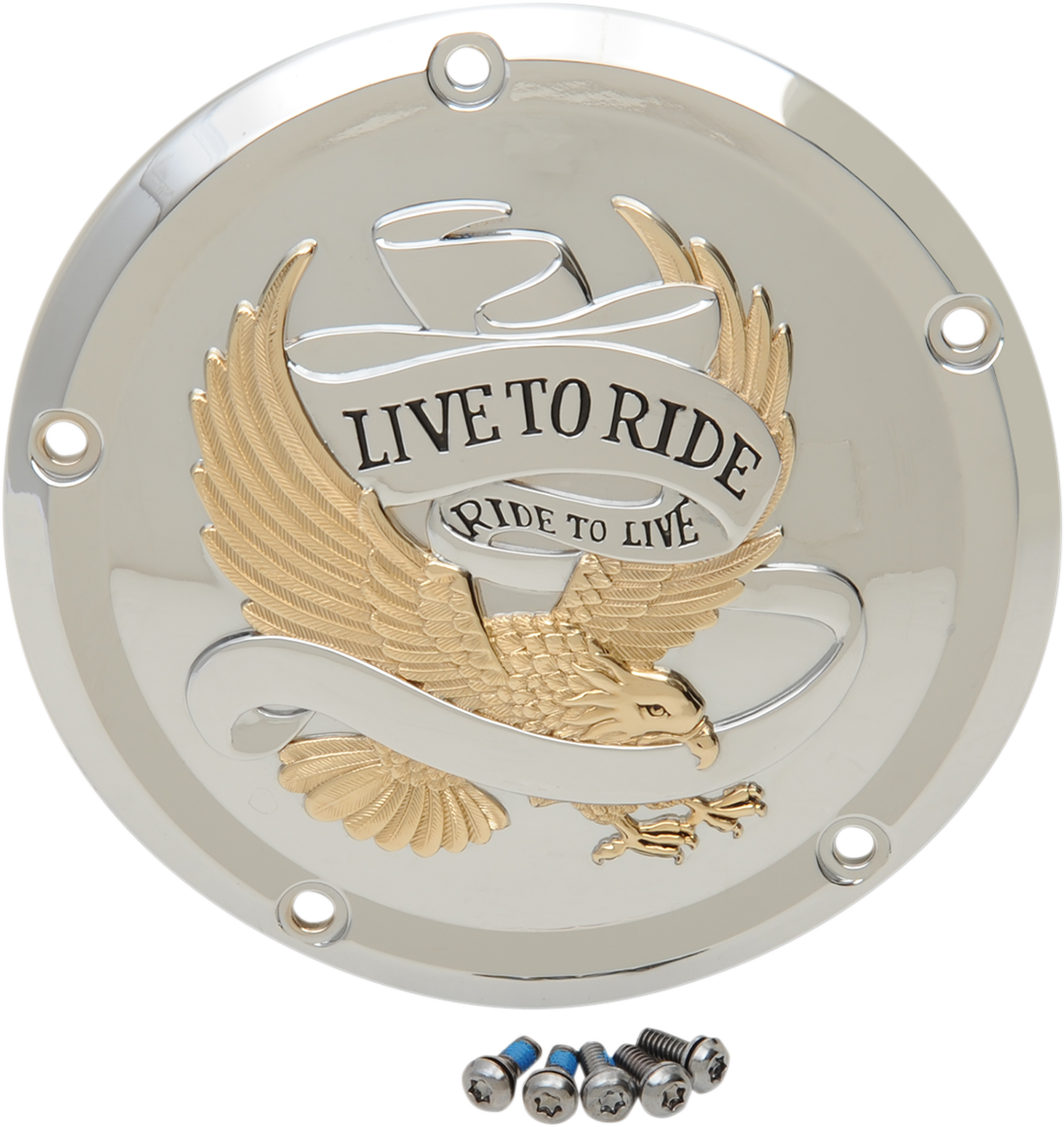 ESPECIALIDADES DE DRAG Cubierta para Derby Live to Ride - 5 agujeros - Dorado D33-0110GA