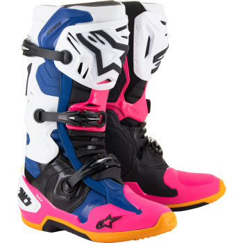 ALPINESTARS Daytona Coast Limited Edition Tech 10 Boots - White/Blue/Pink - US 9 2010020-2014-9