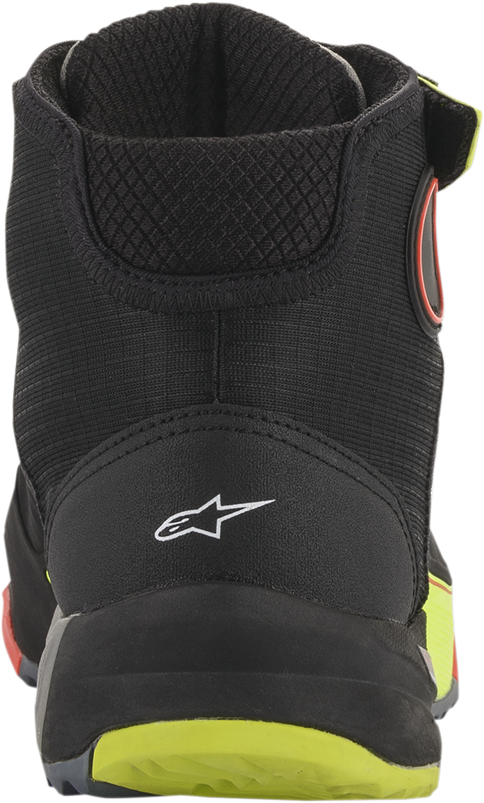 Zapatillas ALPINESTARS CR-X Drystar® - Negro/Rojo/Amarillo Fluorescente - Talla 11 de EE. UU. 2611820153811