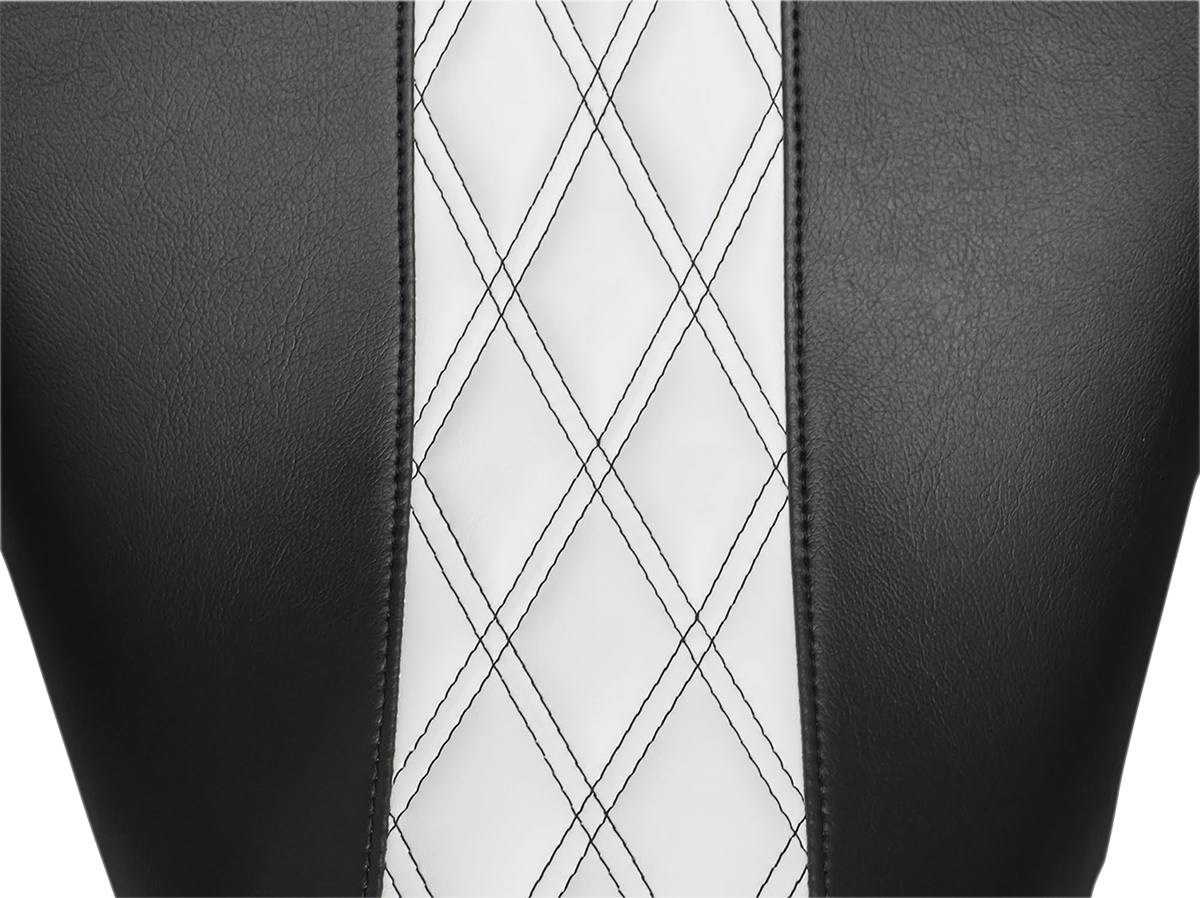Asiento LE PERA Maverick - Sin respaldo - Incrustaciones blancas HR Doble diamante - Negro - FL '08-'22 LK-957HR1