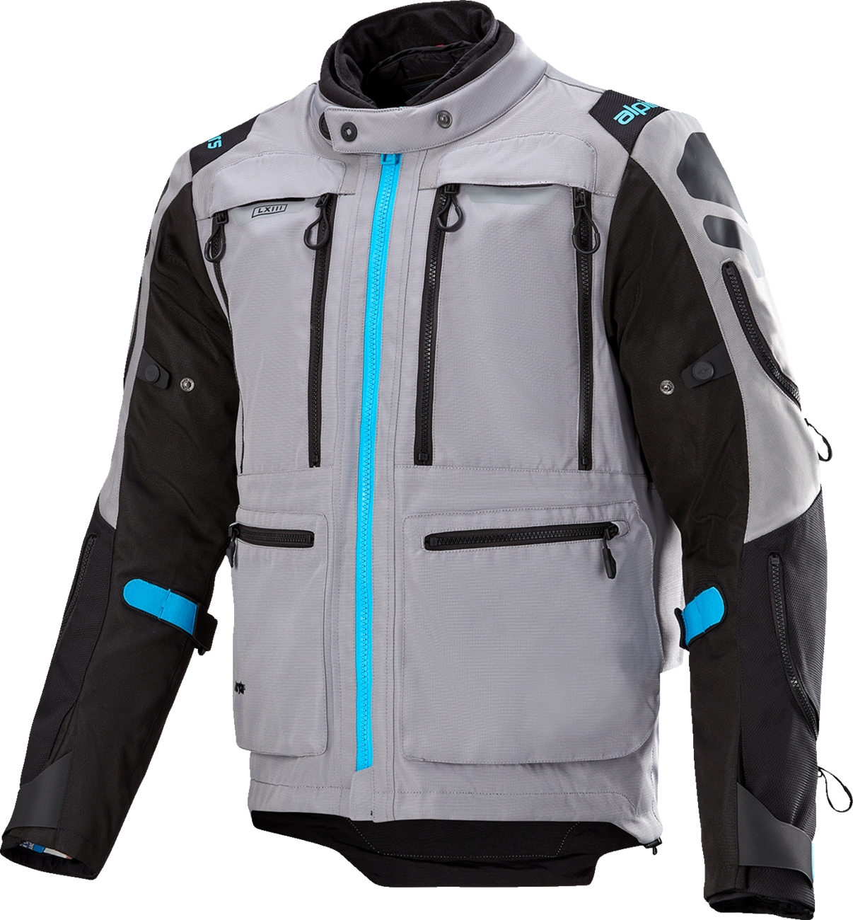 Chaqueta de aventura y turismo ALPINESTARS Ardent 3 en 1 - Gris/Negro/Azul - Talla pequeña 3204423-9117-S