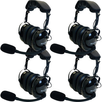Kit de intercomunicador/radio y auriculares NAVATLAS - 4 asientos - Negro NIROHBK4