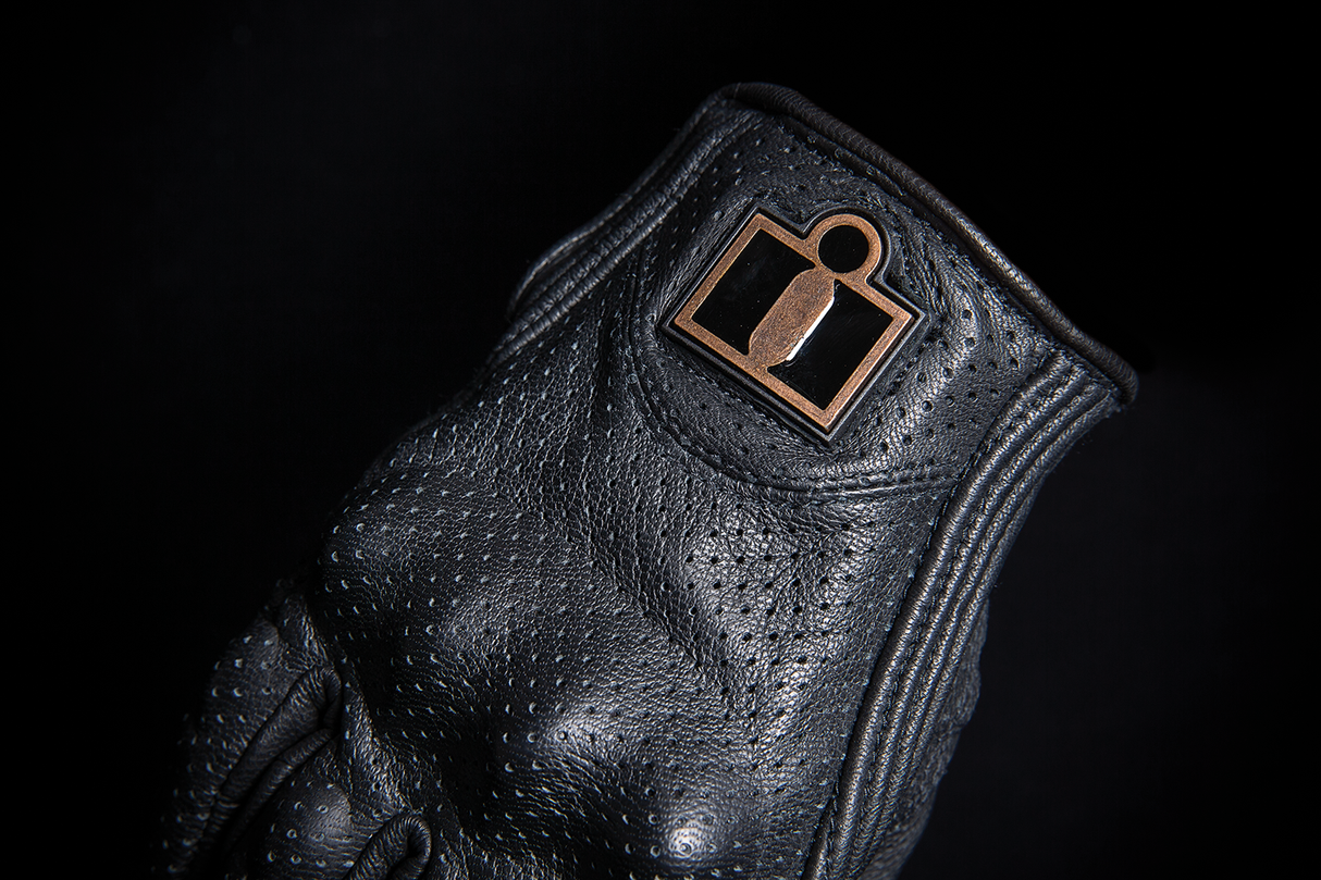 Guantes perforados ICON Pursuit Classic™ para mujer - Negro - 2XL 3302-0804