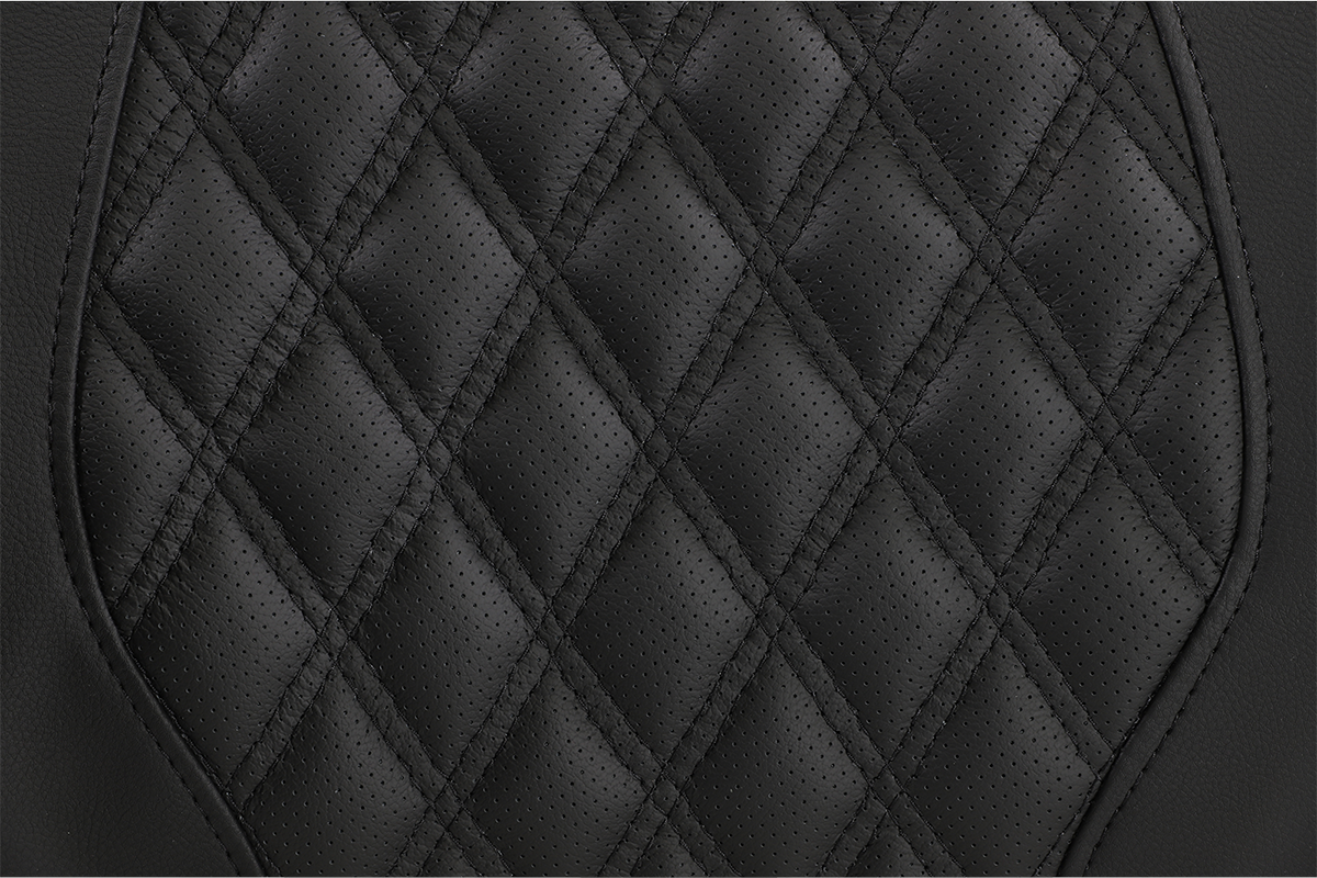 Almohadilla de respaldo SADDLEMEN Tour-Pak - RoadSofa - Asiento con costuras de celosía - Negro - FL '14-'23 814-07-TPACK-LS