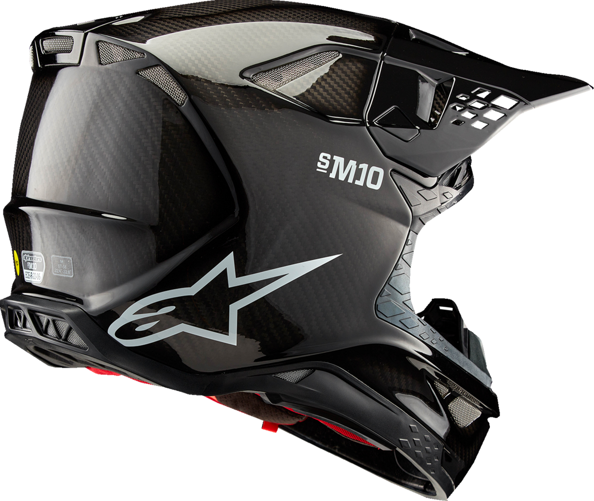 Casco de motocicleta ALPINESTARS Supertech M10 - Sólido - MIPS® - Carbono negro brillante - 2XL 8300323-1188-2X