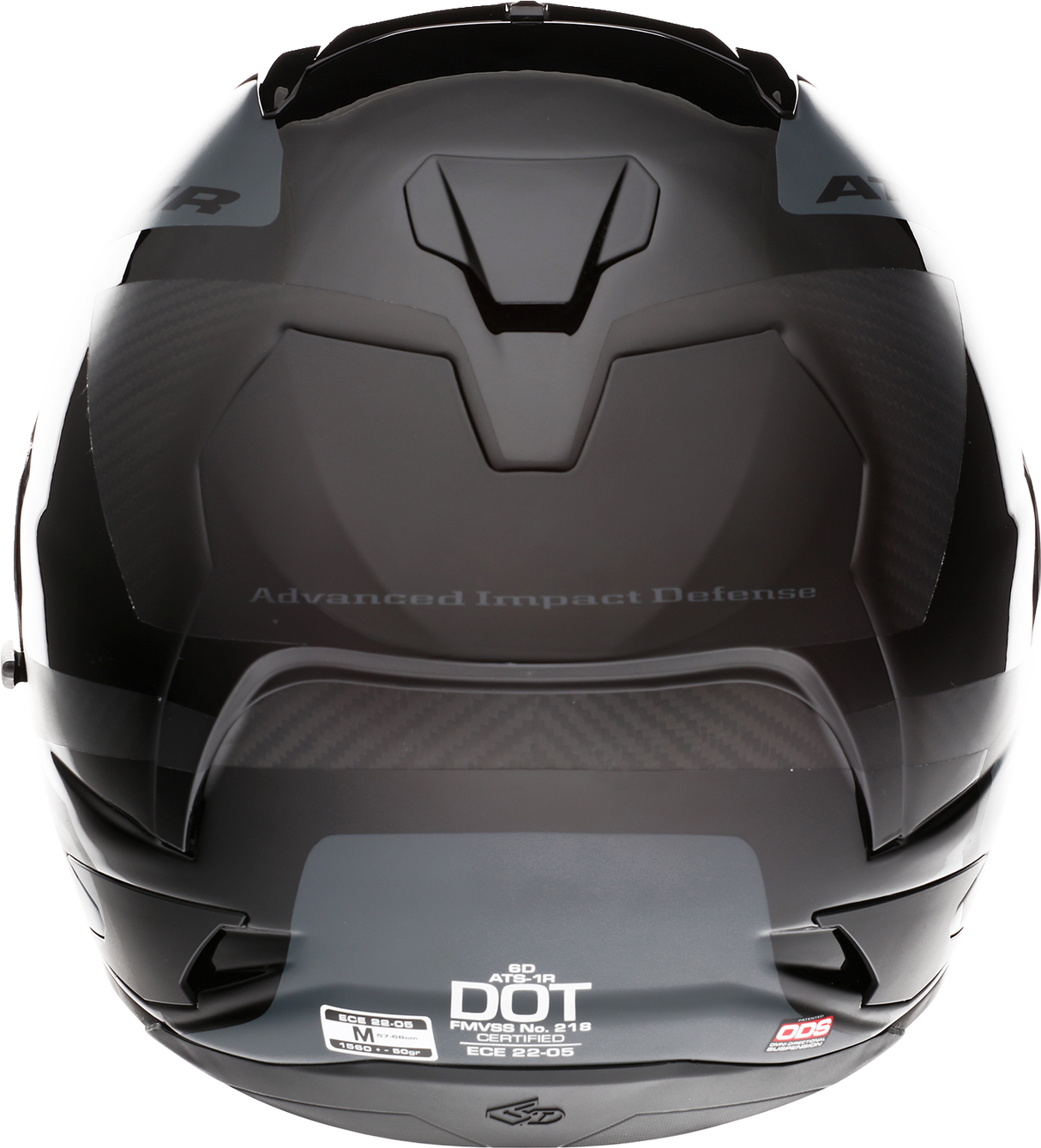 Casco de motocicleta 6D ATS-1R - Wyman - Negro/Gris - Talla 2XL 30-0709