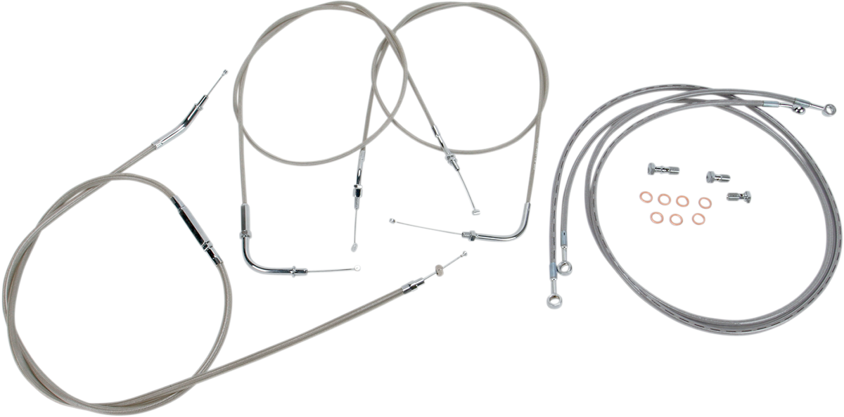Kit de cable BARON - 15" - 17" - Roadstar '04 - '07 - Acero inoxidable BA-8022KT-16