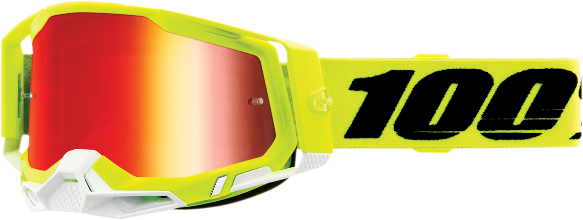 Gafas 100% Racecraft 2 - Amarillo Fluo - Espejo Rojo 50010-00004
