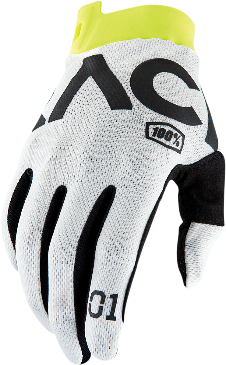 Guantes 100% Racr iTrack - Blanco - Pequeño 10015-010-10