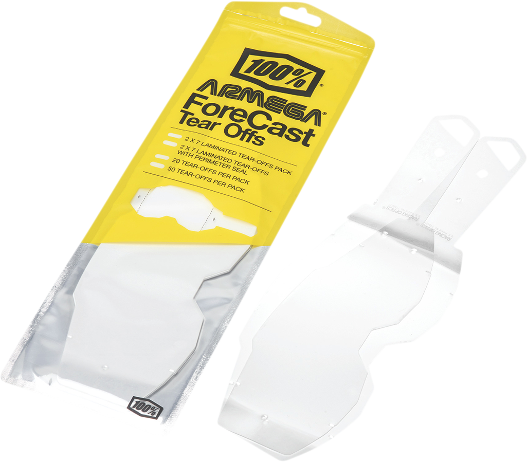 100% Armega Forecast Tear-Offs - Estándar - Paquete de 50 59066-00001