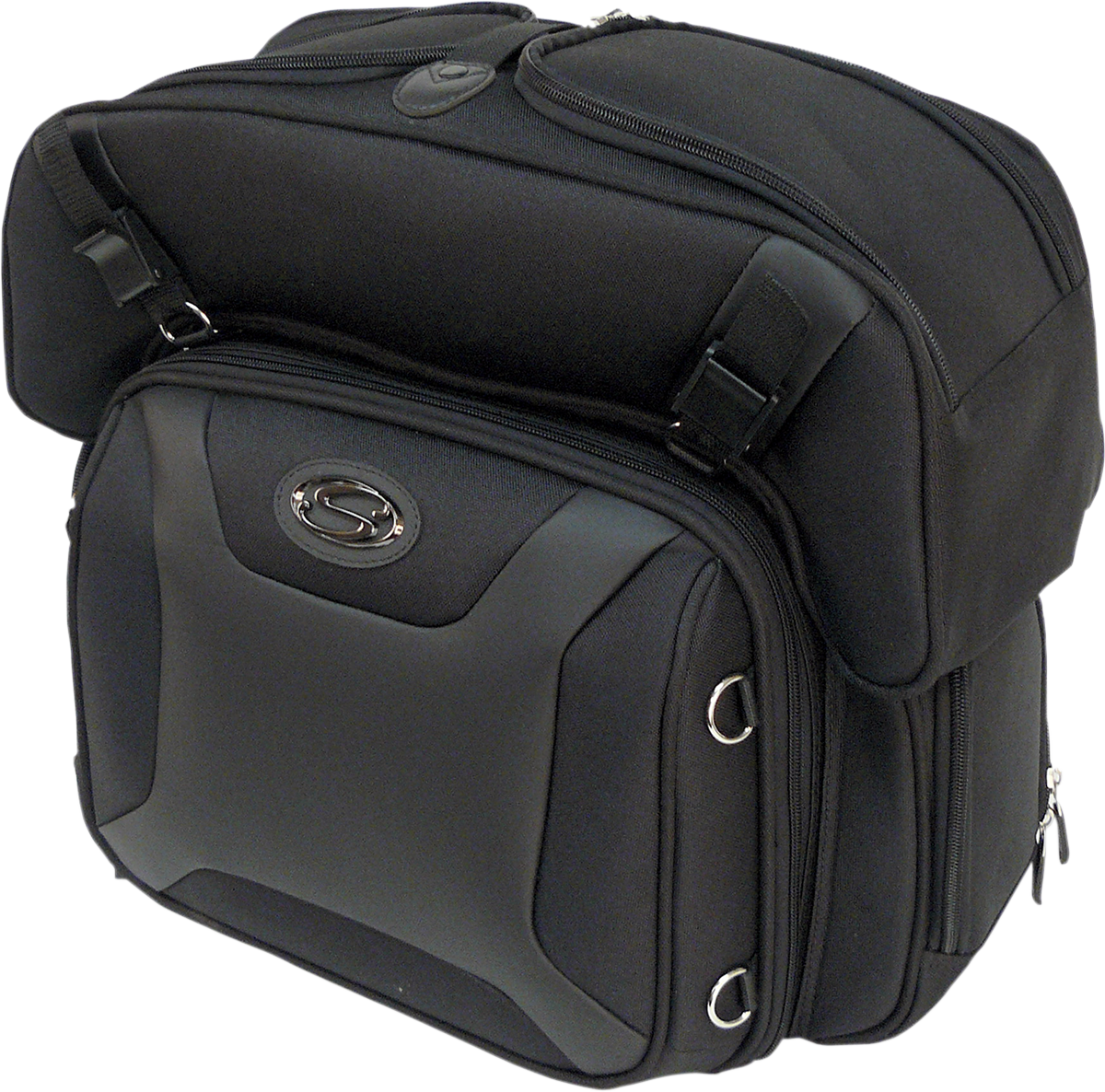 SADDLEMEN FTB2500 Sport Sissy Bar y bolsa combinada 3515-0141