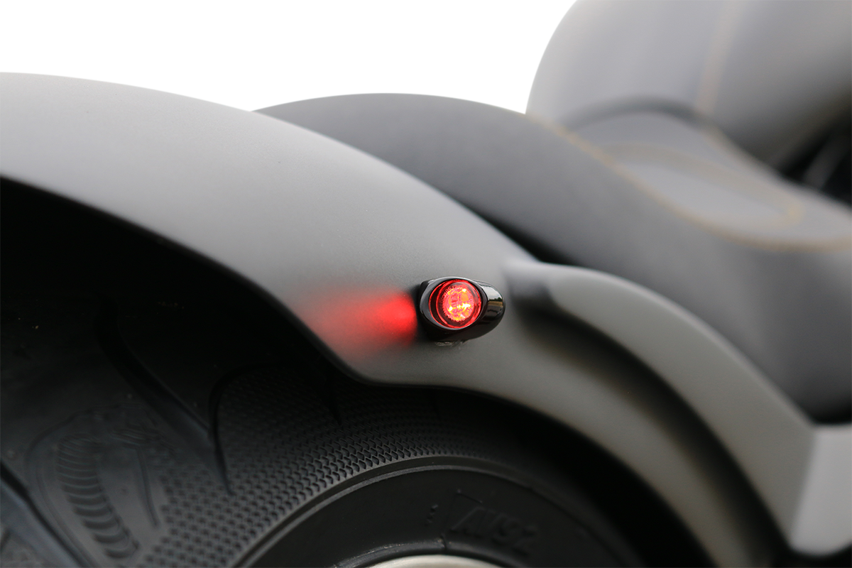 Luces intermitentes traseras tipo bala KODLIN MOTORCYCLE 3-1 - Lisas - Negras K68463