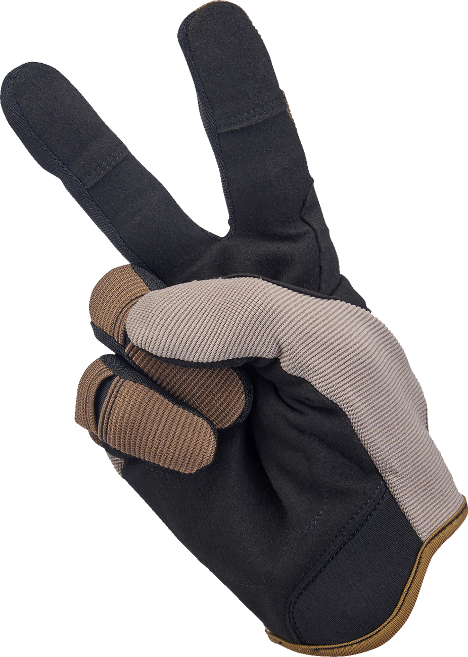 Guantes de moto BILTWELL - Coyote/Negro - Pequeños 1501-1301-002