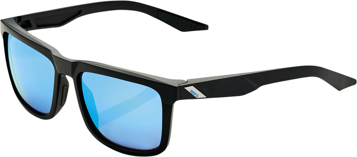 Gafas de sol 100% Blake - Negro mate - Espejo azul HiPER 60028-00001