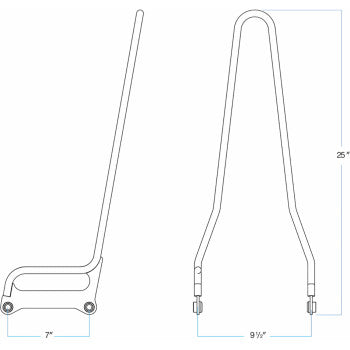 Barra de respaldo BILTWELL EXFIL - Softail - Cromada 5003-504