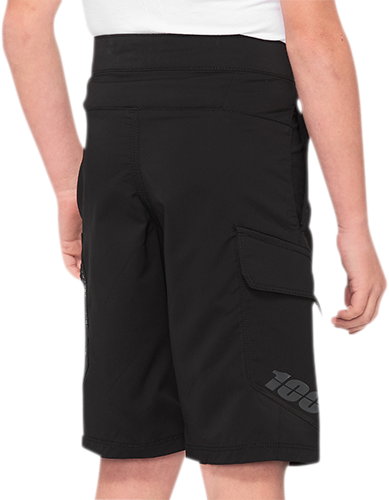 Pantalones cortos Ridecamp 100 % para jóvenes - Negro - Talla 28 de EE. UU. 40033-00003