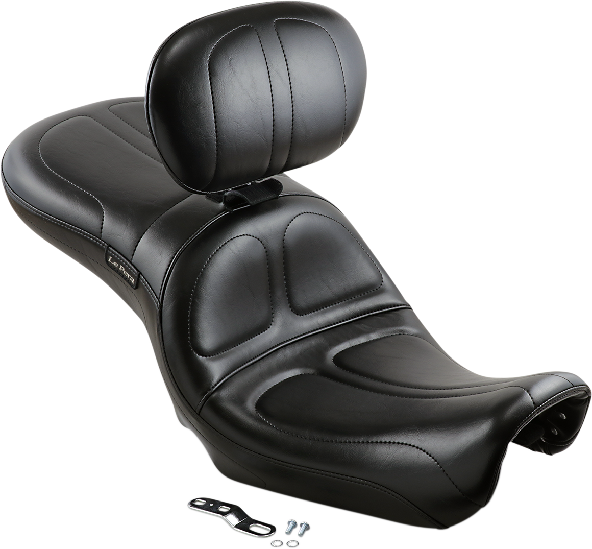 Asiento LE PERA Maverick - Con respaldo - Costuras - Negro - FXD '06-'17 LK-970BR