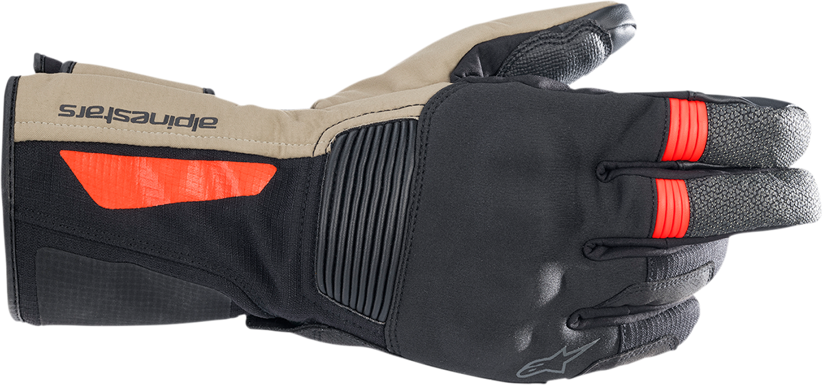 Guantes ALPINESTARS Denali Aerogel Drystar® - Negro/Caqui oscuro/Rojo fluorescente - XL 3526922-1853-XL