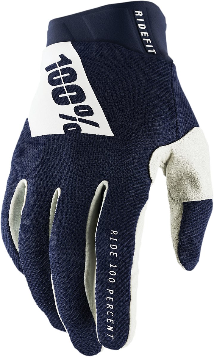 Guantes 100% Ridefit - Azul marino/blanco - 2XL 10010-00029