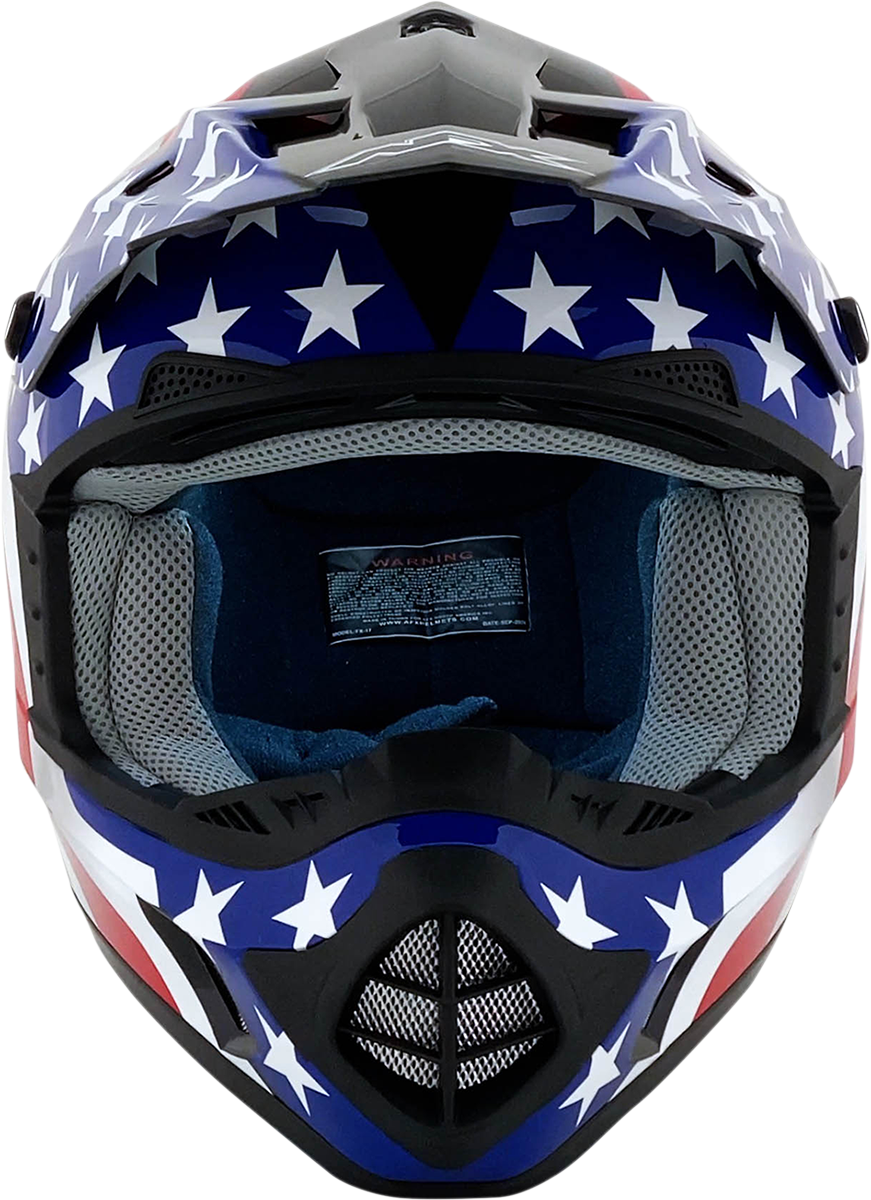Casco de motocicleta AFX FX-17 - Bandera - Negro - 4XL 0110-7632