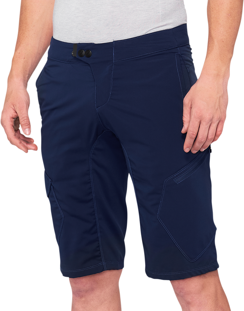 Pantalones cortos 100% Ridecamp - Azul marino - Talla 32 de EE. UU. 40029-00023