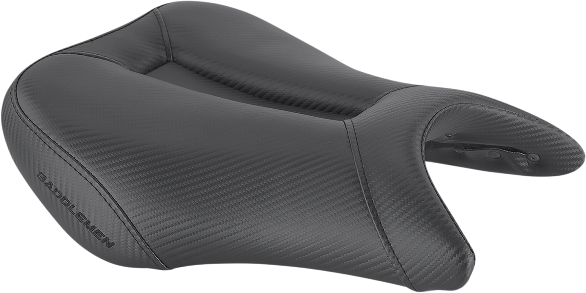 Asiento deportivo de fibra de carbono SADDLEMEN Gel Channel Track - Negro - GSX-S 750 0810-S076