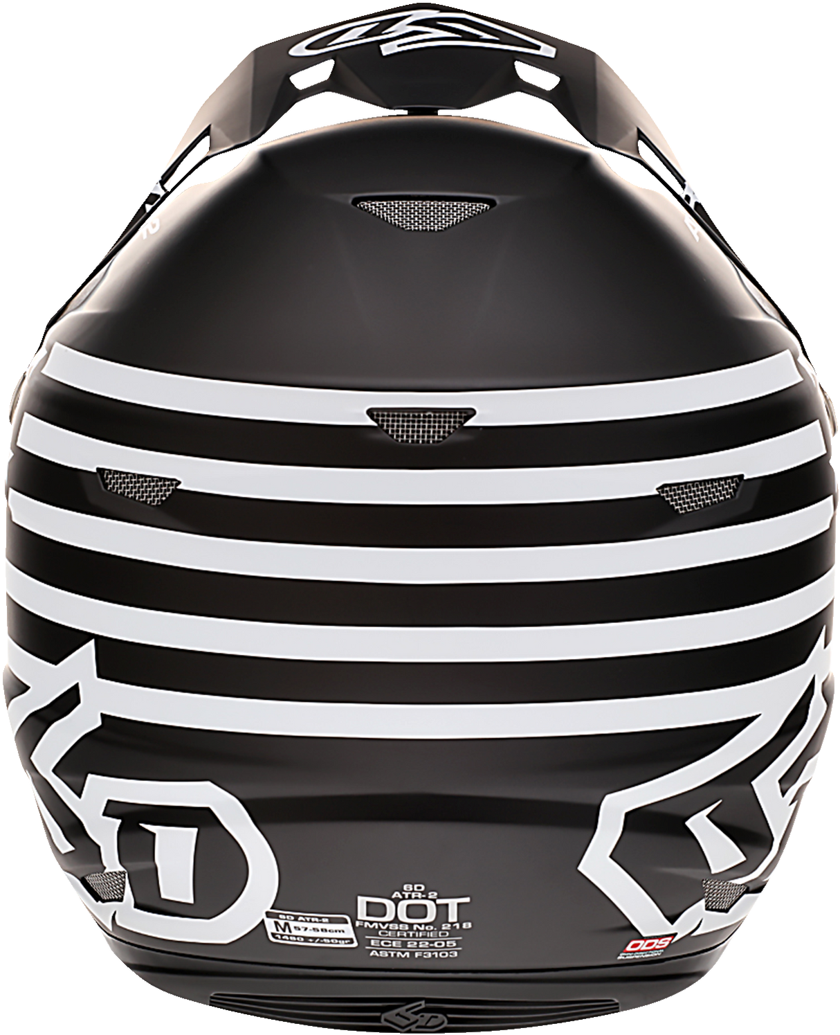 Casco de motocicleta 6D ATR-2 - Táctico - Negro - Talla M 12-3006
