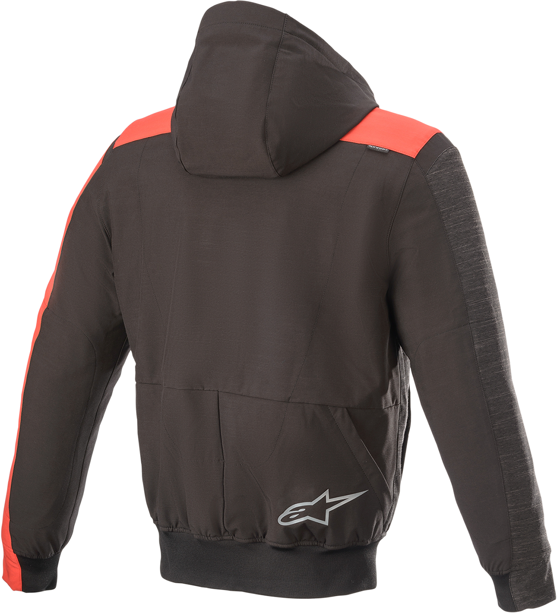 Sudadera con capucha ALPINESTARS Rhod Windstopper - Negro/Gris/Rojo - Talla M 4200420-1123-M