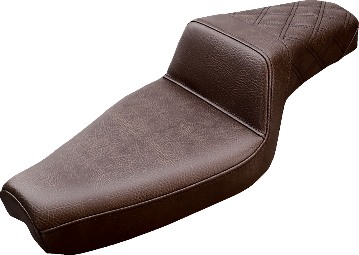 Asiento SADDLEMEN Step-Up - Costuras traseras de celosía - Marrón - XL 879-03-173BR