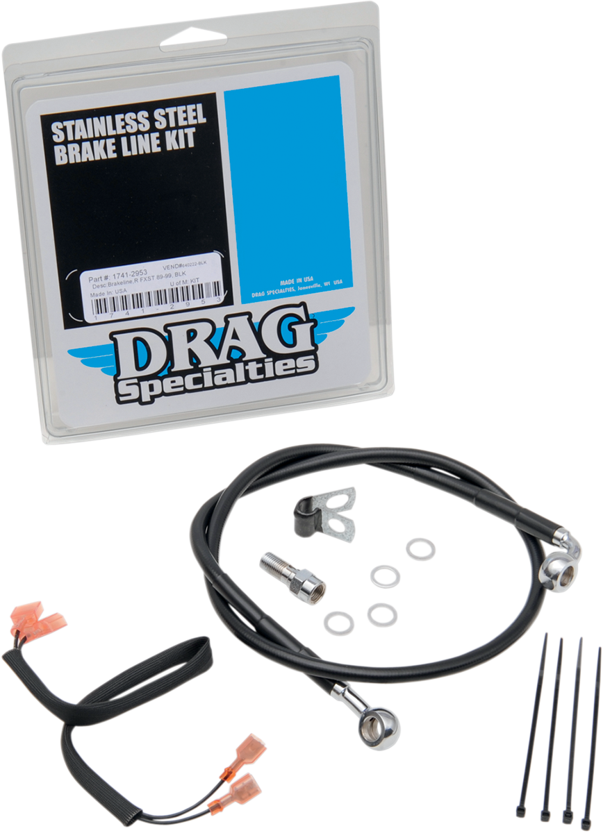 Línea de freno DRAG SPECIALTIES - Trasera - Negra 640222-BLK