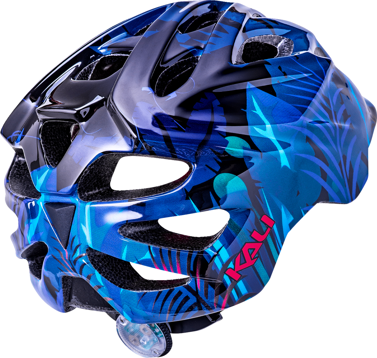 Casco de bicicleta infantil con iluminación KALI Chakra - Jungla - Azul brillante - XS 0221022224