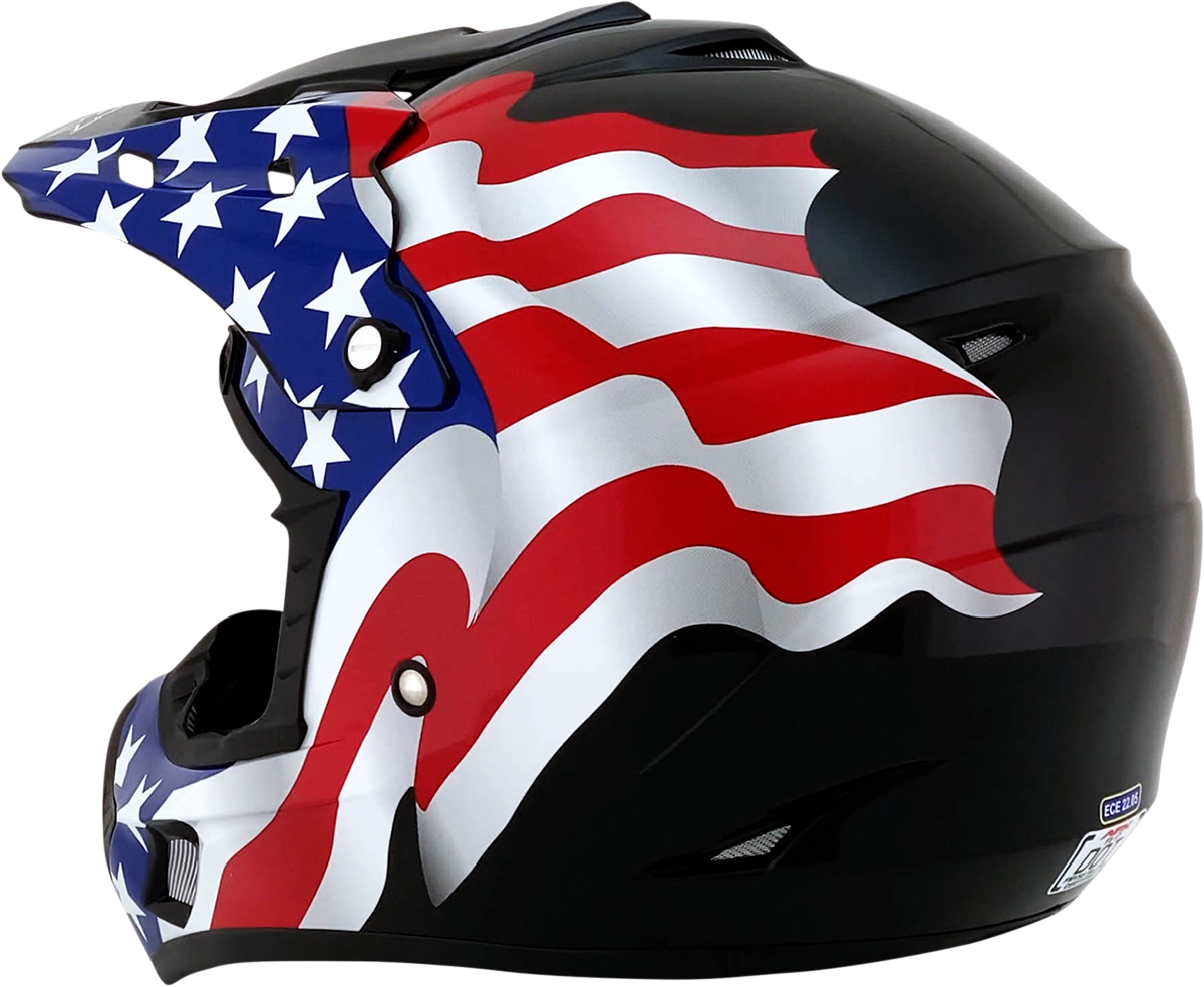 Casco de motocicleta AFX FX-17 - Bandera - Negro - 4XL 0110-7632