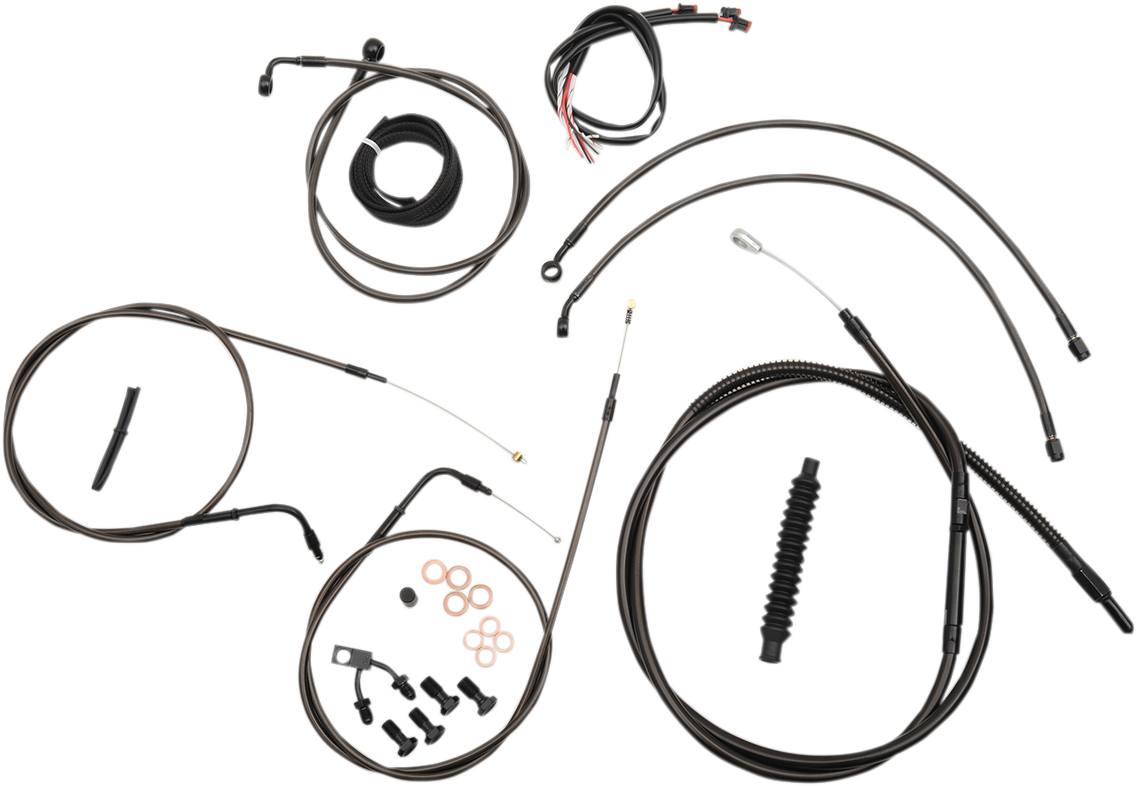 Kit de cables LA CHOPPERS - Manillar tipo Ape Hanger de 18" a 20" - Medianoche LA-8122KT2-19M