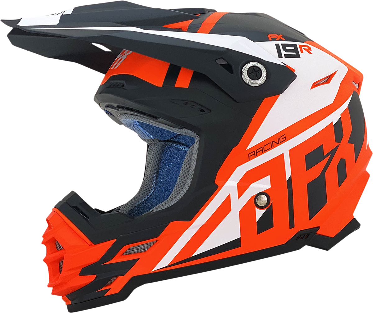Casco de moto AFX FX-19R - Racing - Naranja mate - Pequeño 0110-7083