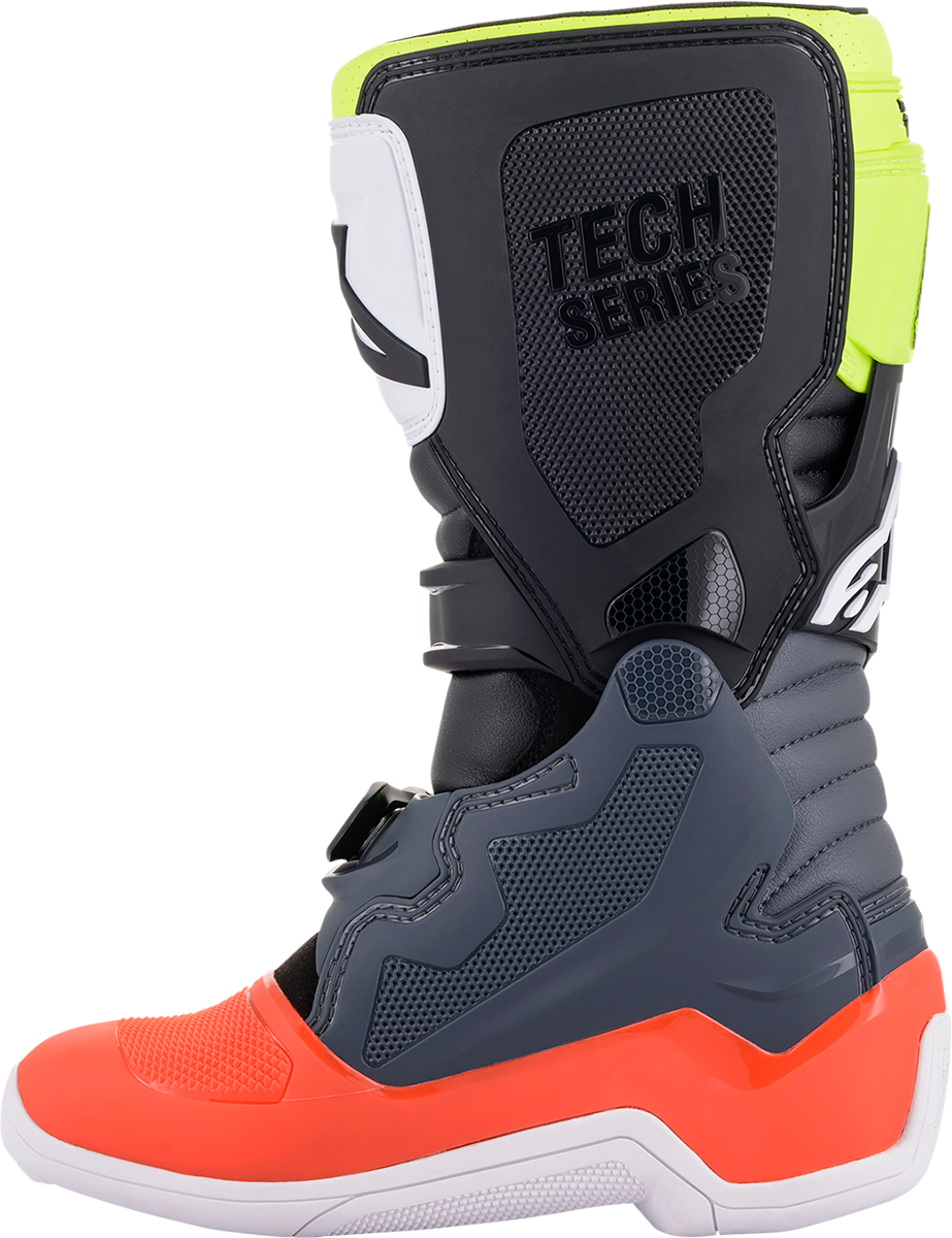Botas ALPINESTARS Youth Tech 7S - Negro/Gris/Rojo/Blanco/Amarillo - Talla 2 de EE. UU. 2015017-9058-2