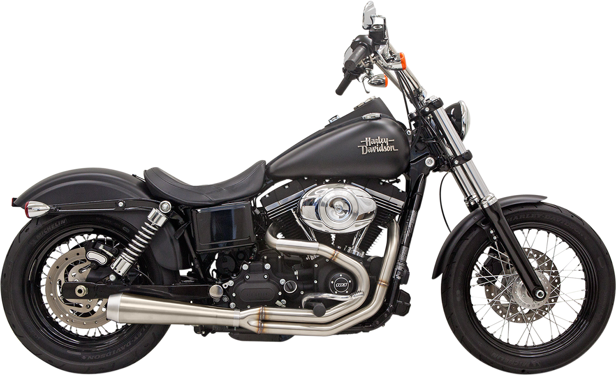 BASSANI XHAUST Road Rage 3 Exhaust - Stainless 1991-2017 Dyna /Fat Bob 1D1SS