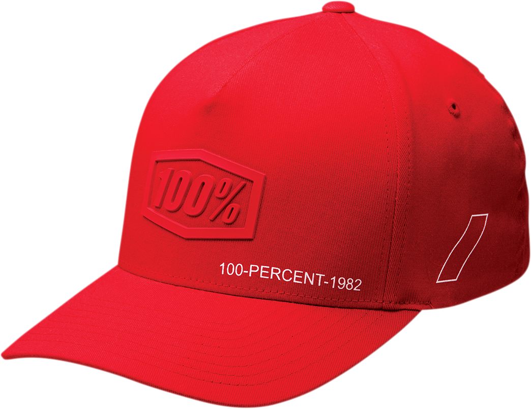 Gorra Snapback 100% Youth Shadow - Roja - Talla única 20092-003-01