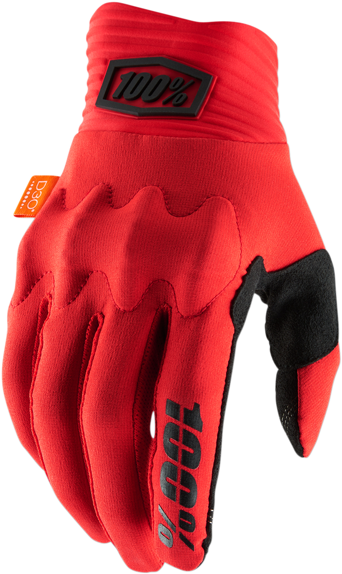 Guantes 100% Cognito - Rojo/Negro - Talla pequeña 10014-00020