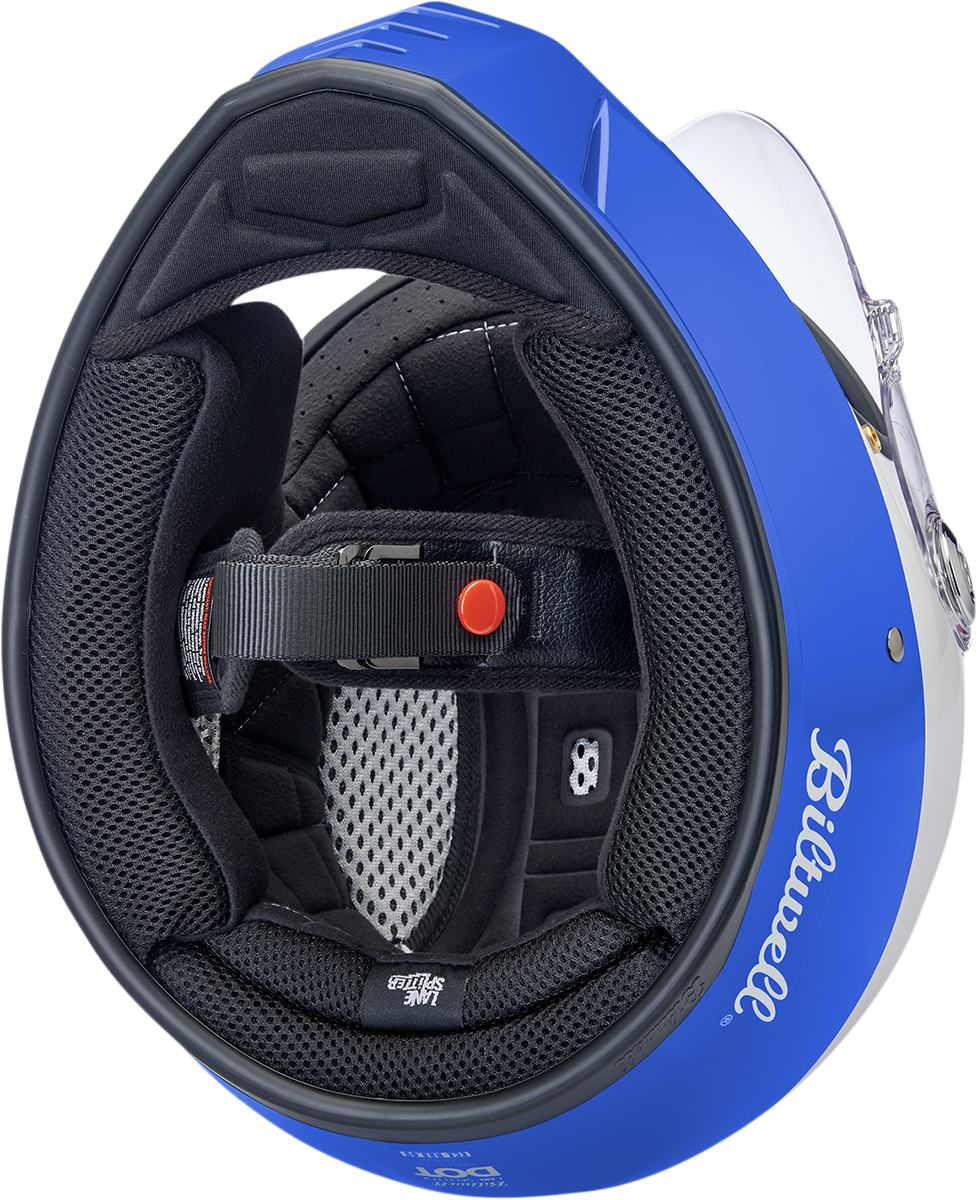 Casco BILTWELL Lane Splitter - Rojo Podium Brillante/Blanco/Azul - XL 1004-549-105