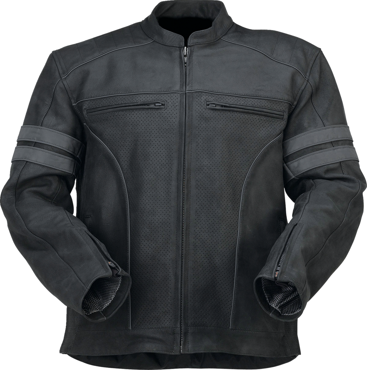 Chaqueta de cuero Remedy Z1R - Negra - Talla grande 2810-3891