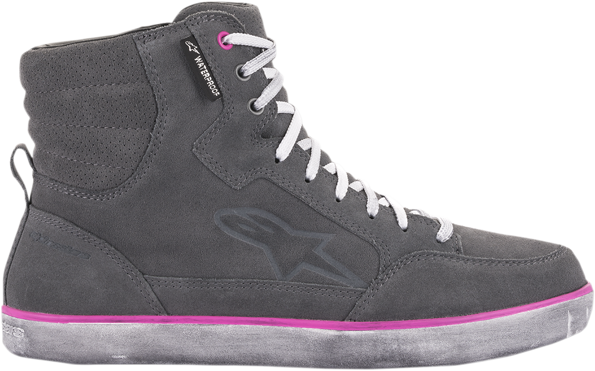 Zapatos impermeables ALPINESTARS J-6 para mujer - Gris/Rosa - Talla 5 de EE. UU. 254222090955