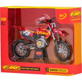 Réplica de moto de cross FMF - Escala 1:12 - Rojo/Negro 015999 7001-0102