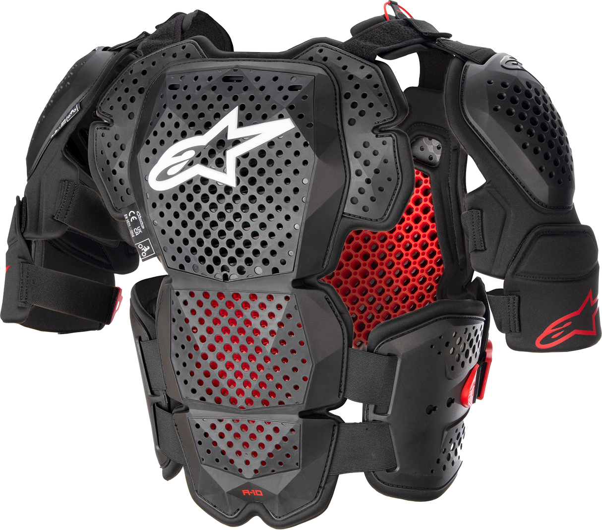 ALPINESTARS A-10 Roost Guard V2 - Negro/Rojo - XS/S 6700523-1431-XS
