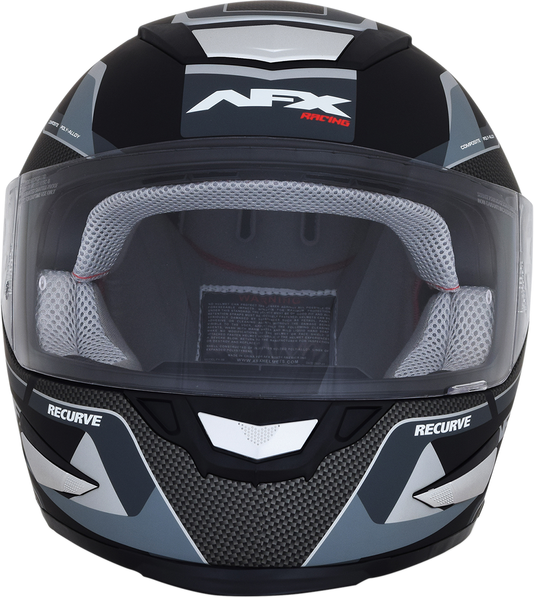 Casco de motocicleta AFX FX-99 - Recurvo - Negro mate/gris - Mediano 0101-11137