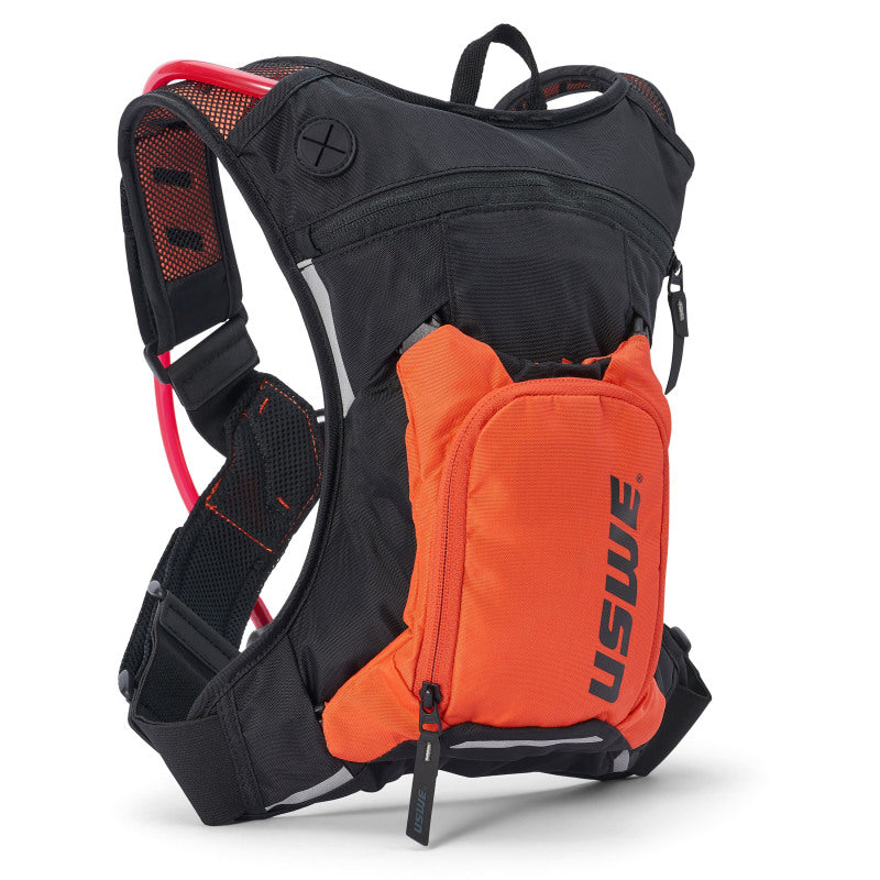 Mochila de hidratación USWE Moto Hydro de 3 l - Negro/Naranja fábrica 2033438