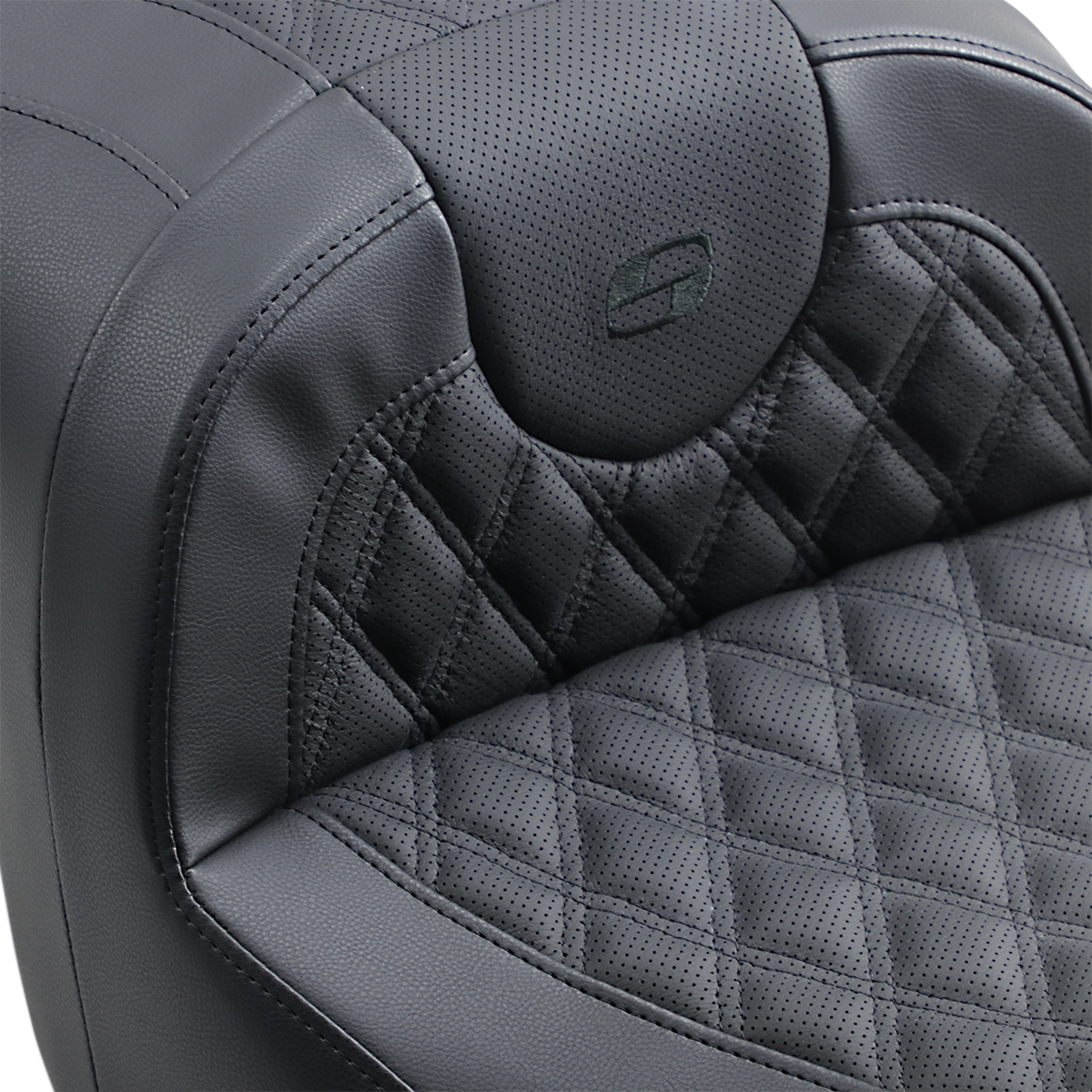 Asiento SADDLEMEN - Sofá de carretera - Sin respaldo - Costuras de celosía completas - Negro H18-07-182