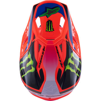 ALPINESTARS Supertech M10 Motorcycle Helmet - Deegan Monster - MIPS® - Gloss Orange Fluo/Purple/Pink Fluo - XS 8300425-433-XS