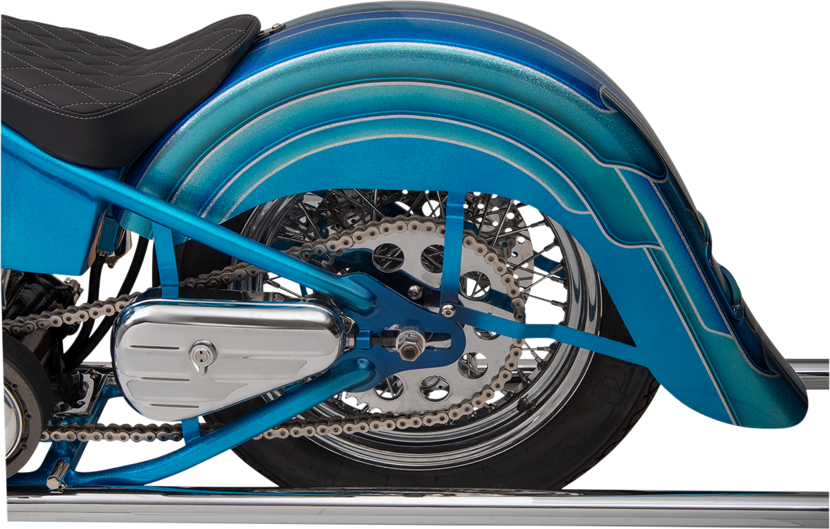 Guardabarros trasero alargado KLOCK WERKS Benchmark de 4" - Acanalado - Acero - Para aplicaciones personalizadas KWF-02-0400